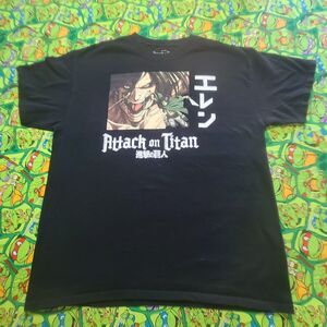 Ripple Junction Men's T-Shirt Attack on Titan Season 2 Black Size L" NEW